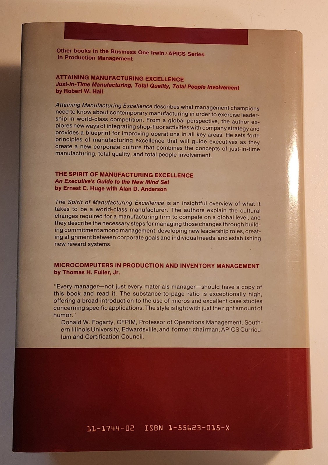(3) Operations Management, Manufacturing Planning & Control Books, Fundamentals