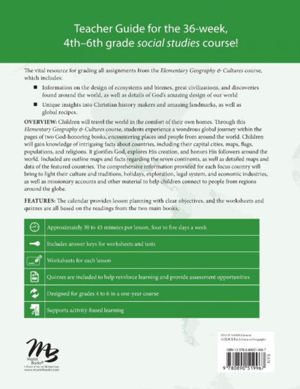 Elementary Geography & Cultures (Teacher Guide)