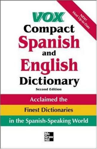 VOX COMPACT SPANISH AND ENGLISH DICTIONARY **Mint Condition**