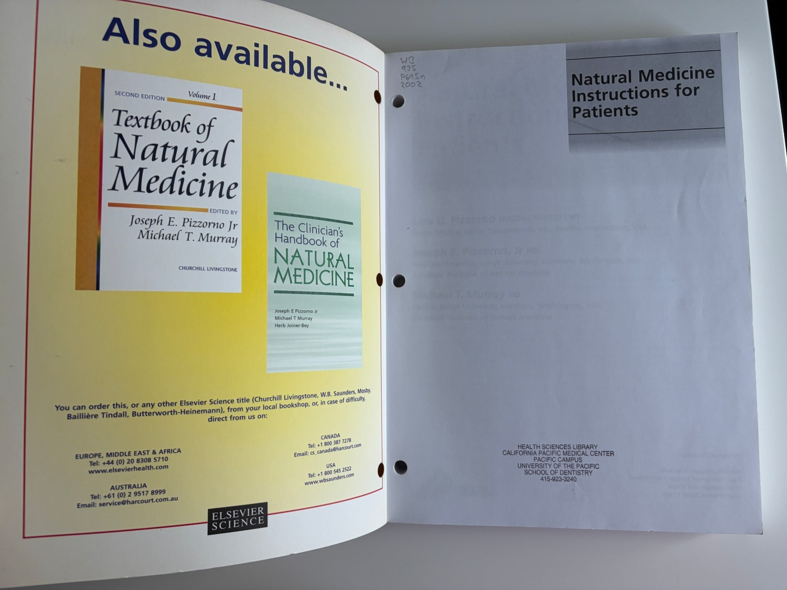 Natural Medicine – Instructions for Patients – Pizzorno & Murray with CD-ROM
