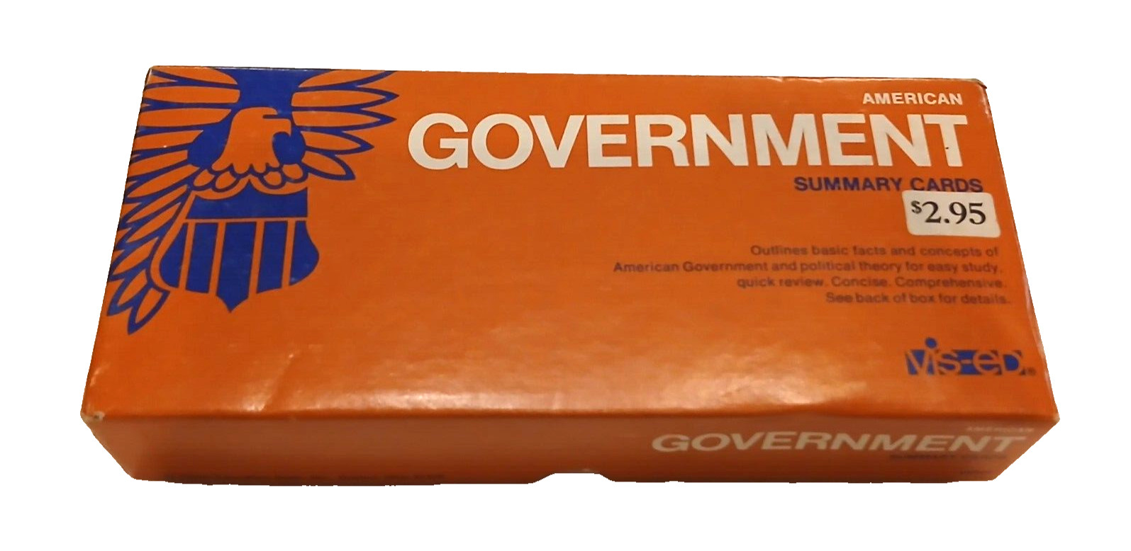 VINTAGE VIS-ED AMERICAN GOVERNMENT SUMMARY CARDS BOXED FLASH CARDS