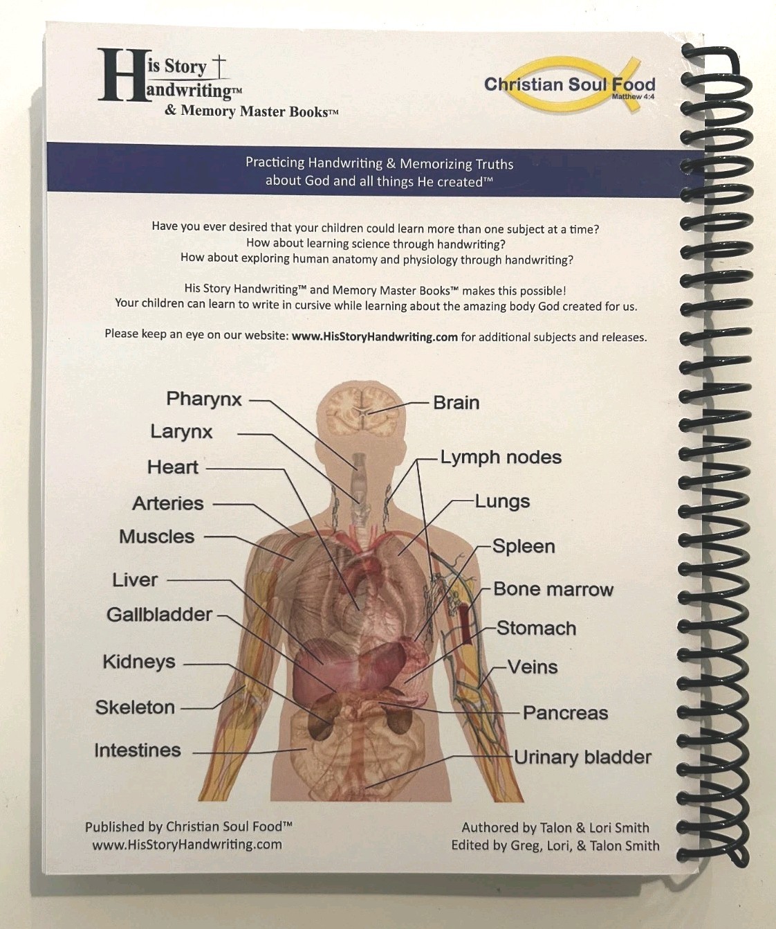 Exploring Handwriting Through Anatomy & Physiology Homeschool Curriculum Book VG