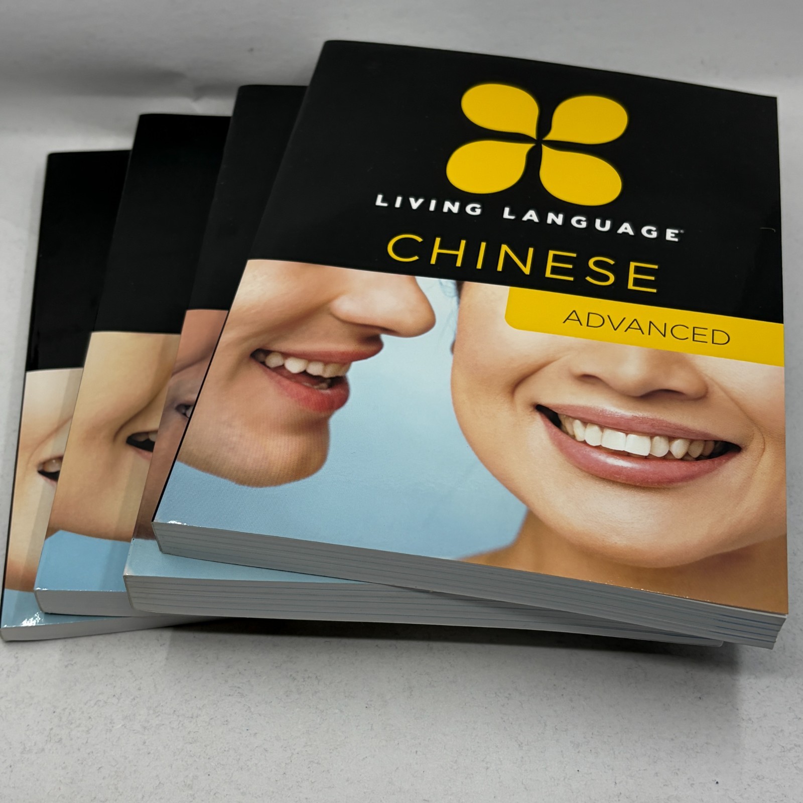 Living Language Chinese Essential to Advanced Box Set Complete 9 CDs & 4 Books