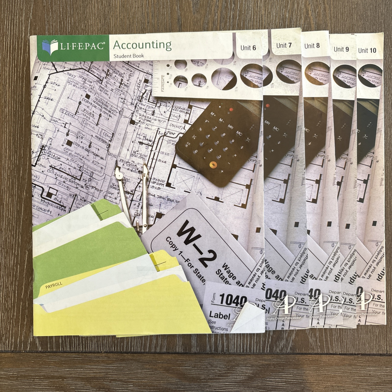 LIFEPAC Accounting Student Book Set Units 6-10 Workbooks Unused