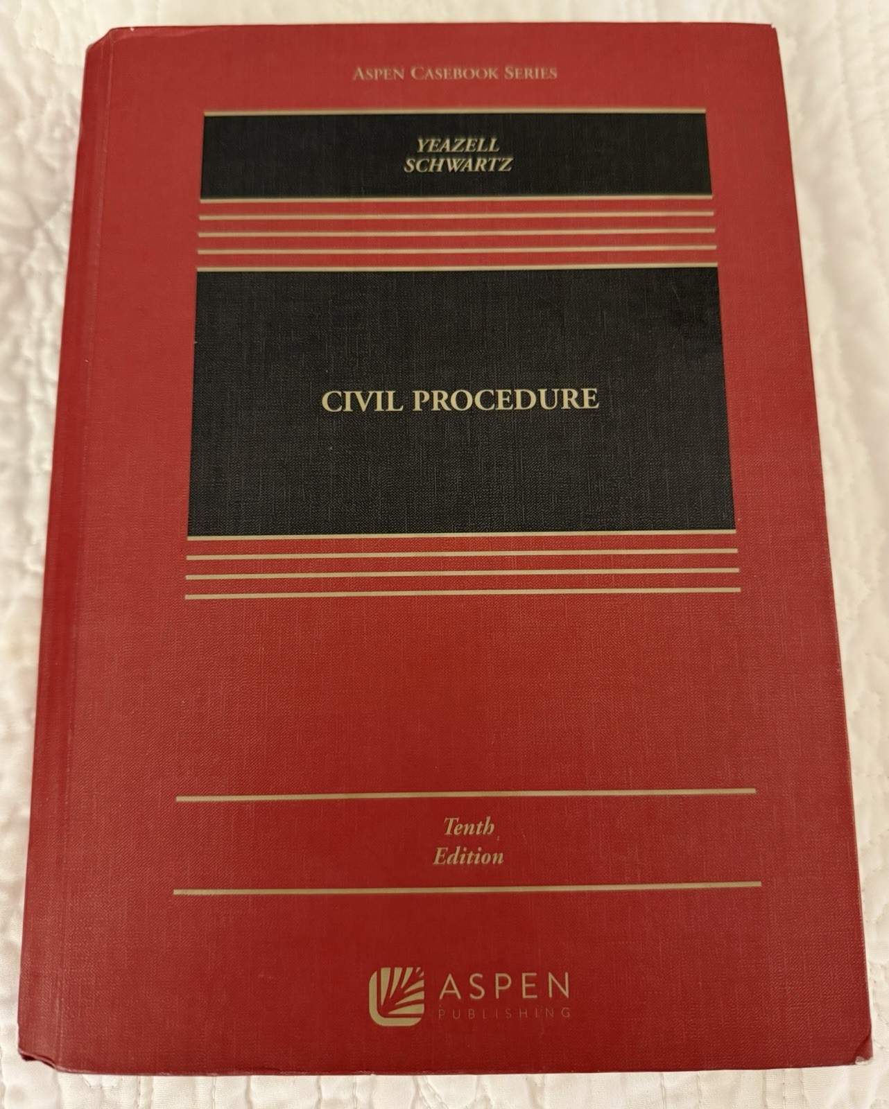 Aspen Publishing Civil Procedure 10th Ed Hardcover Yeazell Schwartz (2018)