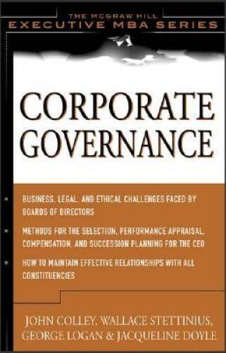 Corporate Governance : The McGraw-Hill Executive MBA Series – VERY GOOD