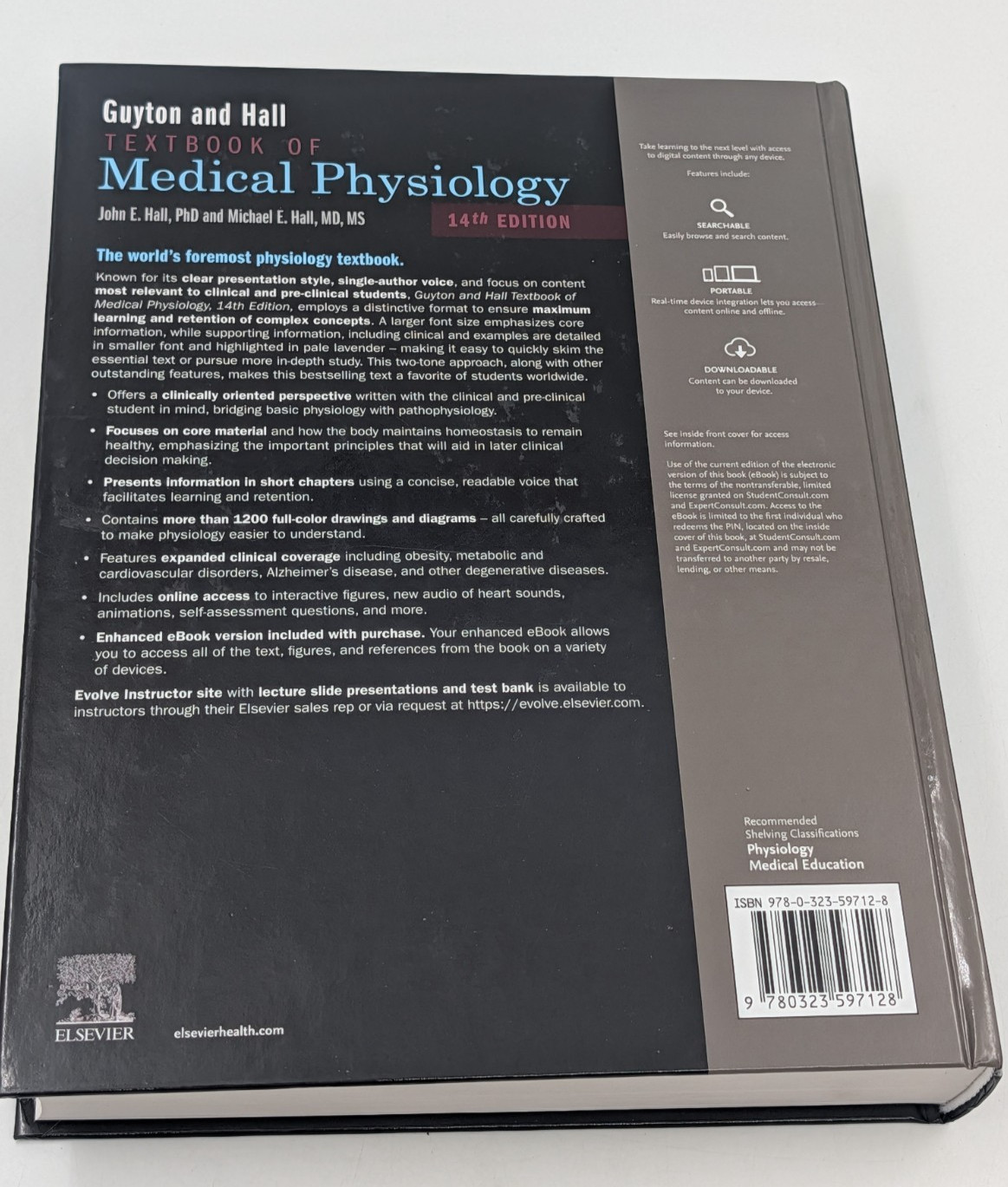 Guyton & Hall Textbook Medical Physiology 14th Edition Hardcover – Includes Code
