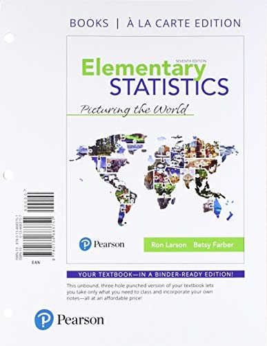Elementary Statistics: Picturing the World, Books a la Carte Edition – VERY GOOD