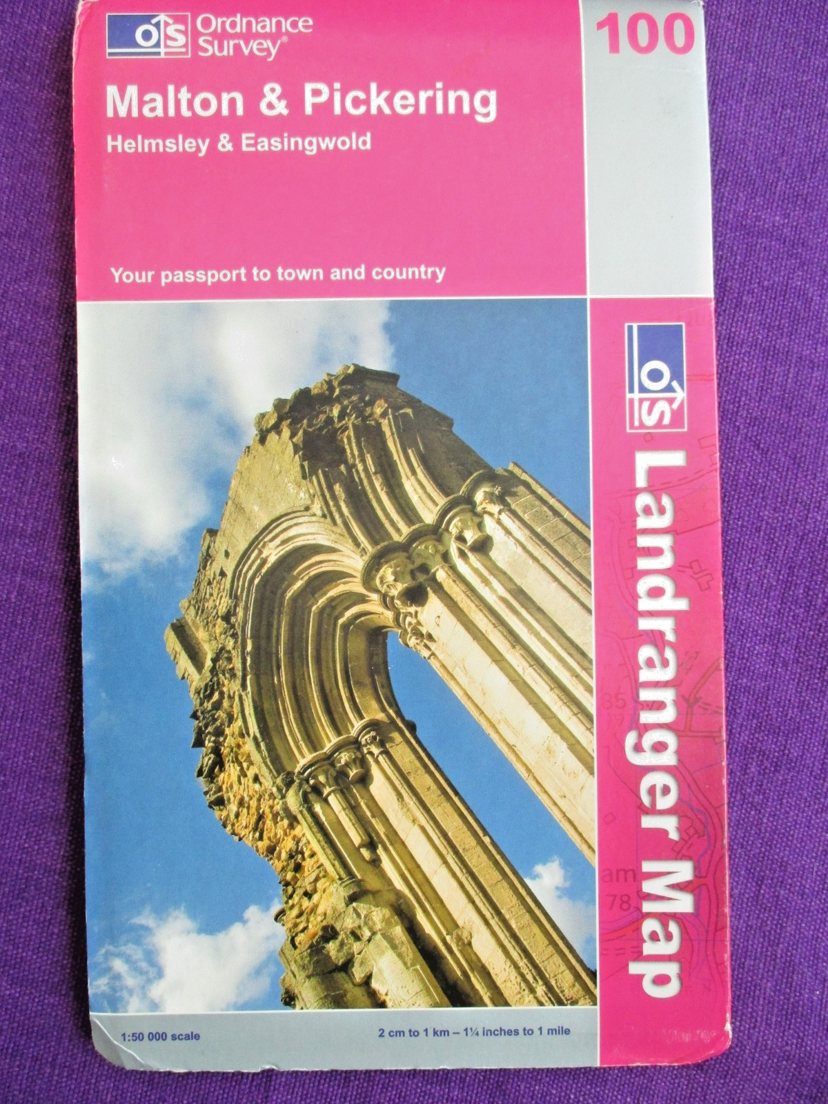 Malton & Pickering – OS map sheet 100 – Ordnance Survey Landranger 2cm to 1km