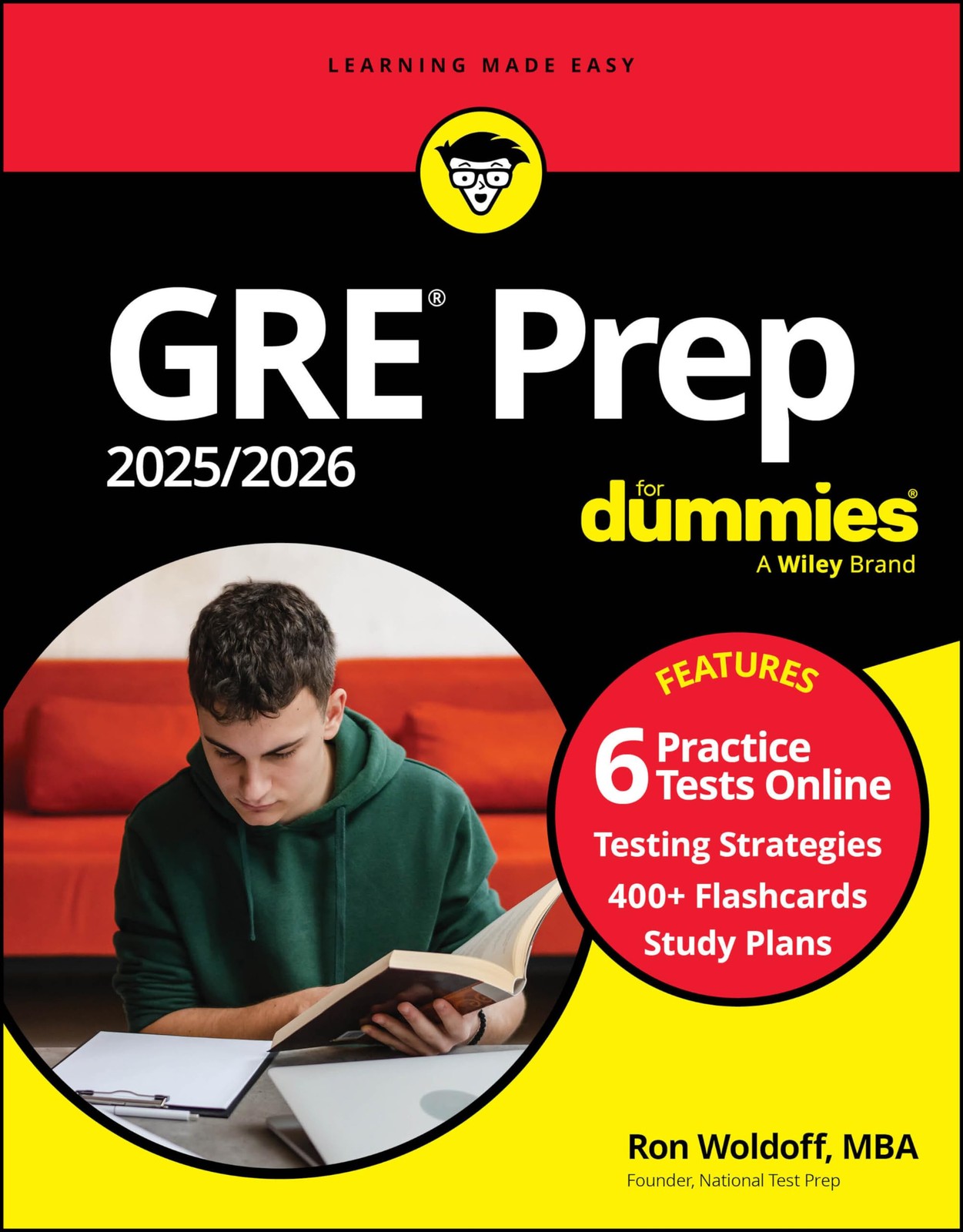 GRE Prep 2025/2026 For Dummies: Book + 6 Practice Tests + 400 Flashcards Onl…