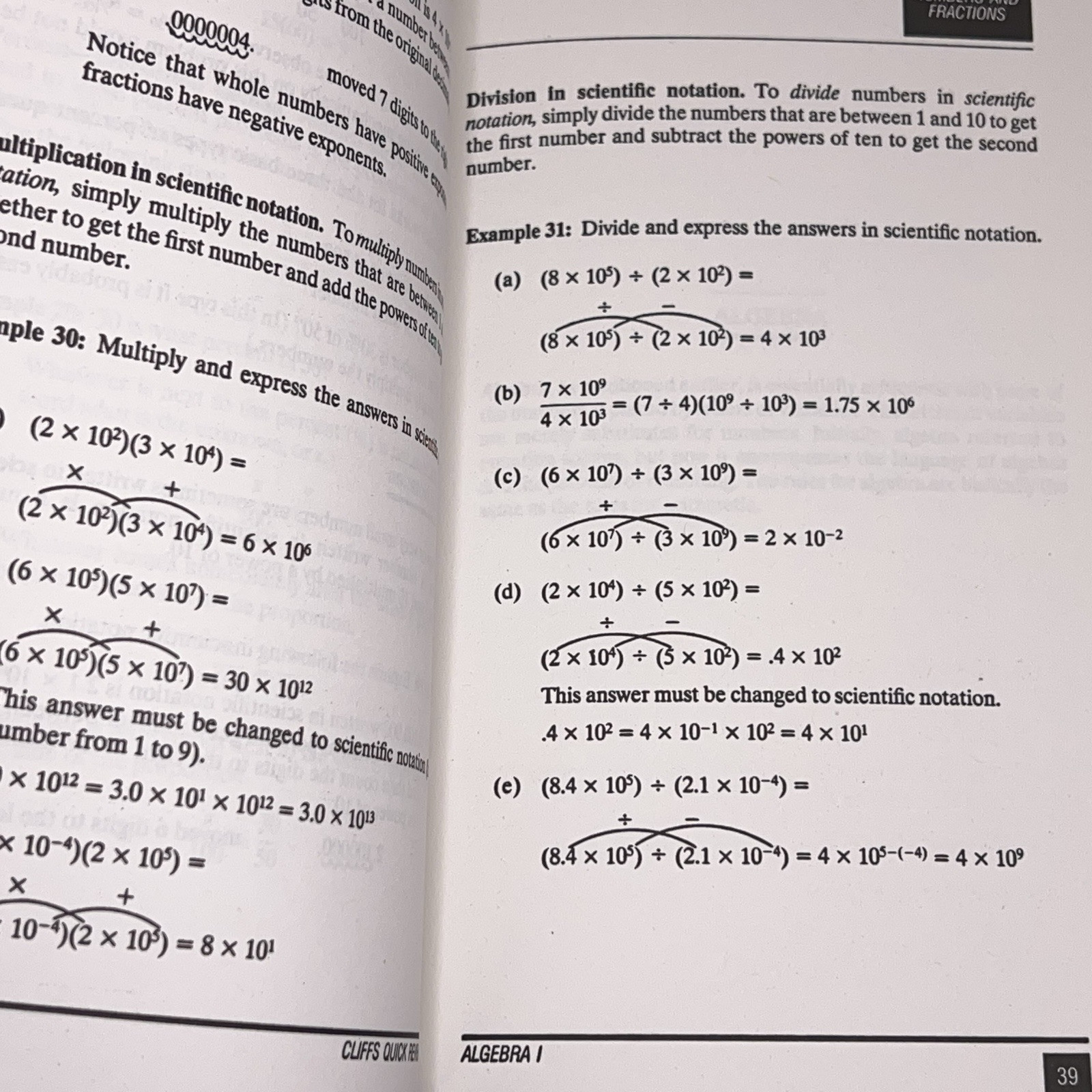 Algebra I First Edition Cliffs Quick Review Bobrow, Jerry Paperback Homeschool