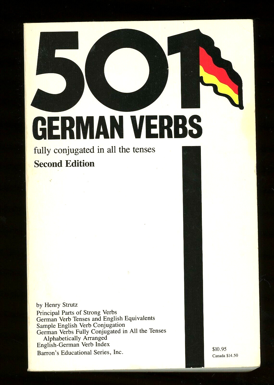 501 GERMAN VERBS Full Conjugated All Tenses Henry Strutz Barron’s 526 Pages