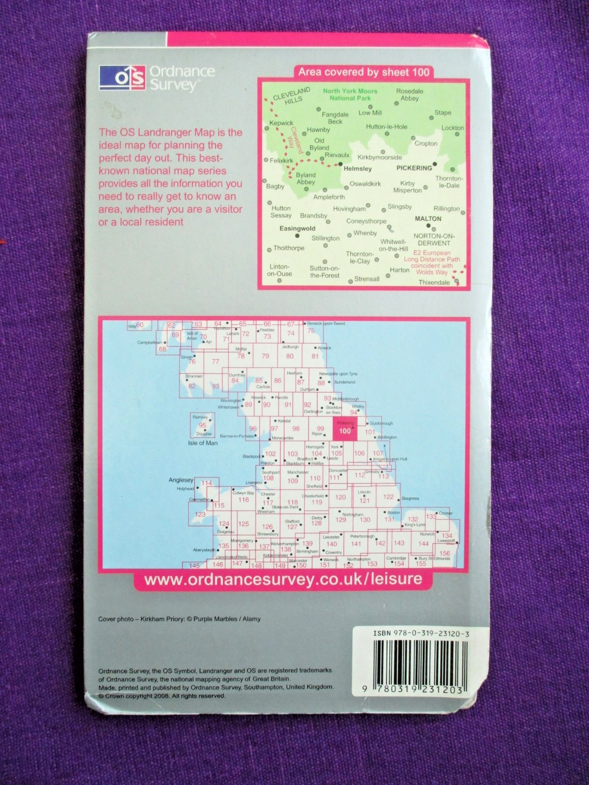Malton & Pickering – OS map sheet 100 – Ordnance Survey Landranger 2cm to 1km