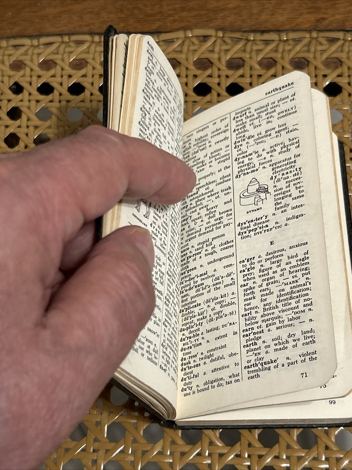 Pocket Size Vintage Webster Dictionary: Modern Revision (1965)