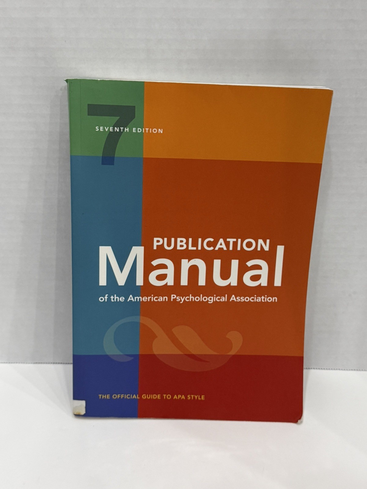 Publication Manual 7th Edition by American Psychological Association. Paperback.