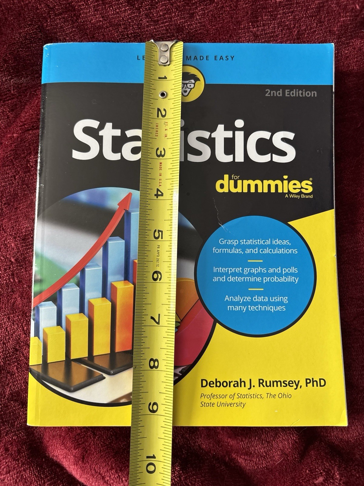 Wiley For Dummies Statistics For Dummies 2nd Ed Paperback Deborah J. Rumsey 2011