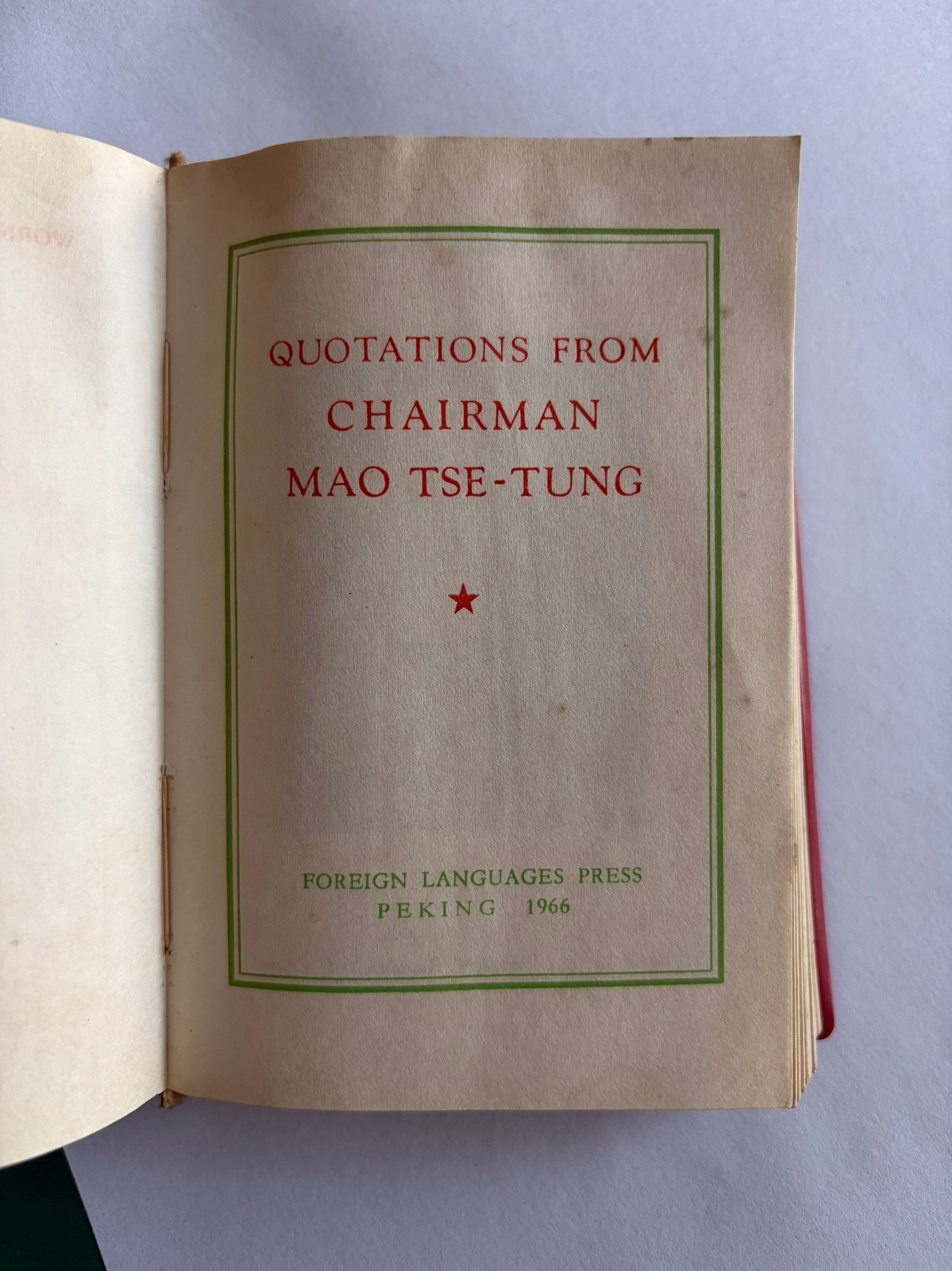 1967 Full Edition English Quotation Form Chairman Mao Tse Tung’s Red Old Book