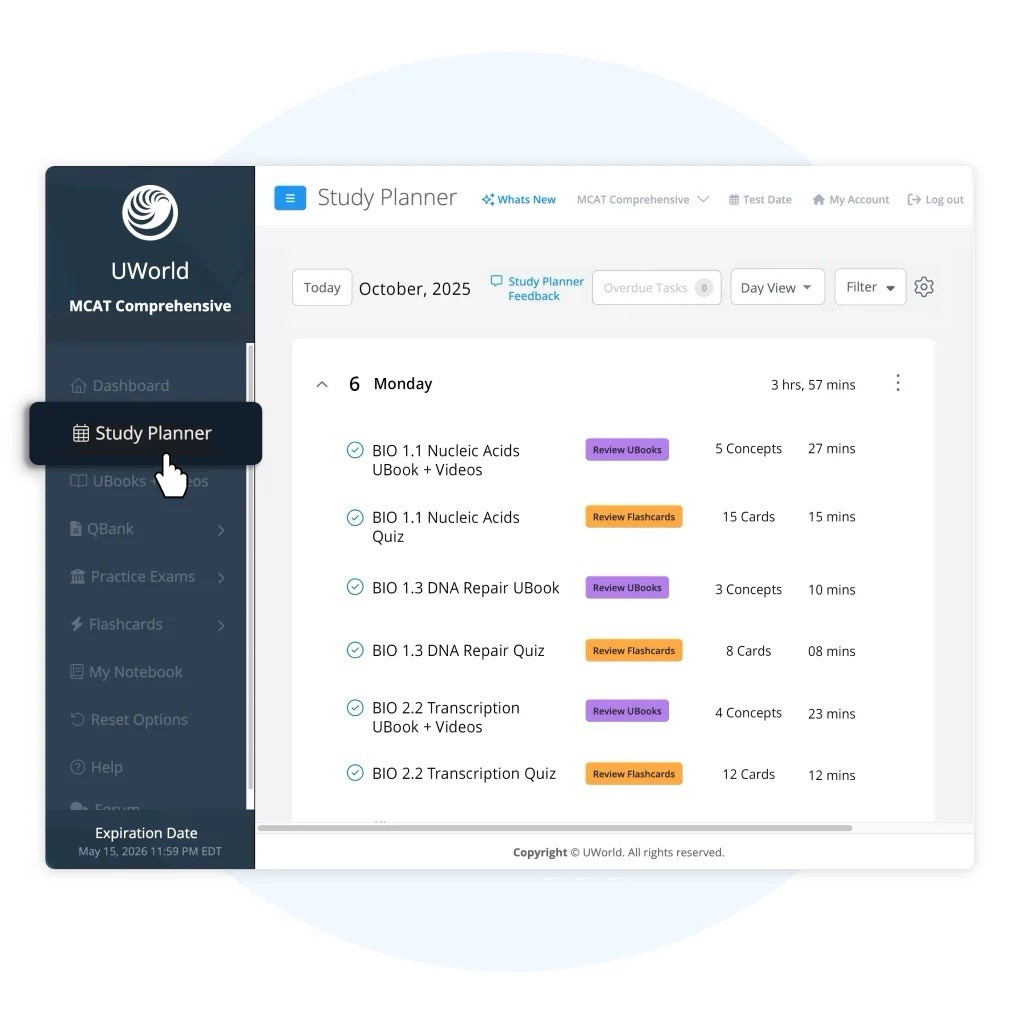 UWorld MCAT Comprehensive Study Platform;Content In Description ($932 Value)