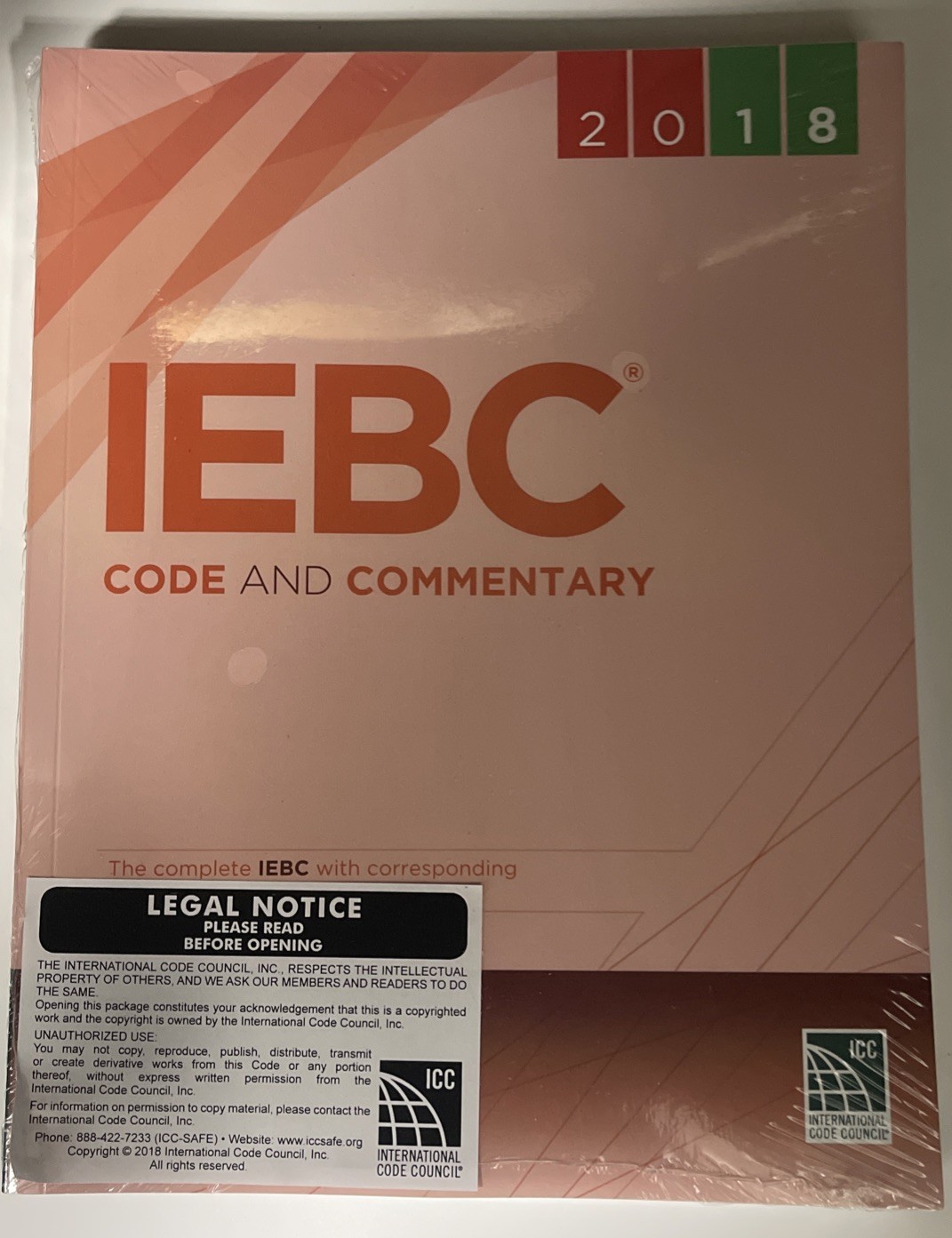 2018 IEBC Code and Commentary (by ICC, Brand New)