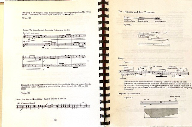 Instrumental Arranging By Gary White (PB, 1991) Iowa State Univ Class Testing Ed