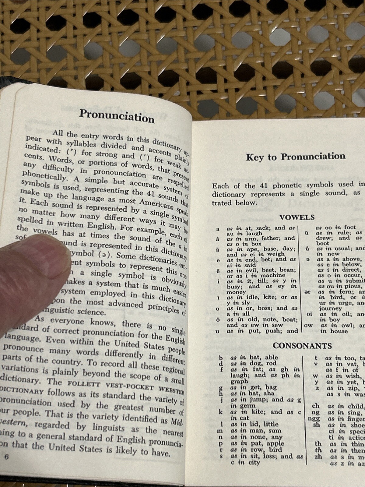 Pocket Size Vintage Webster Dictionary: Modern Revision (1965)