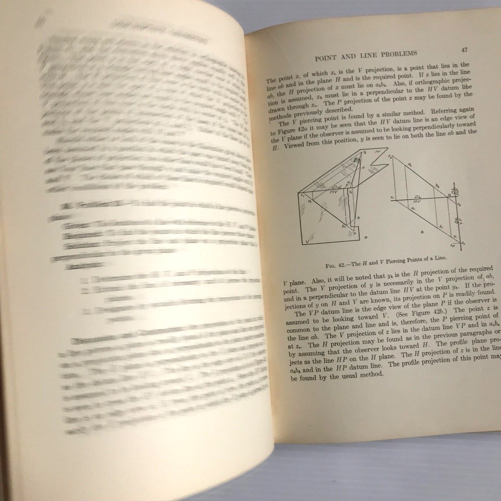 Descriptive Geometry – Floyd Smutz Text Book – 1st Edition 1931 D Van Nostrand