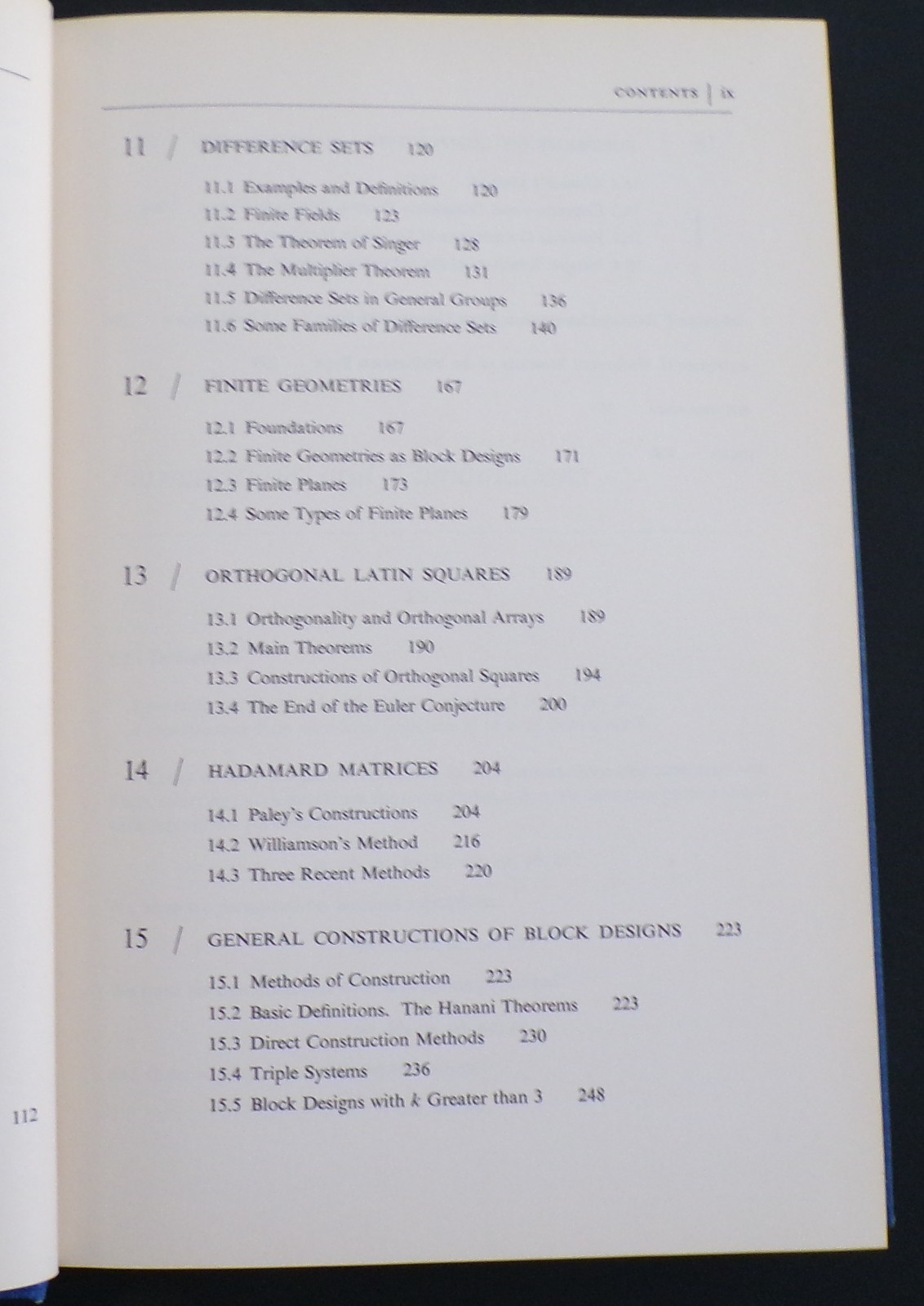 Combinatorial Theory by Hall Hardcover Very Good copy with no writing in text