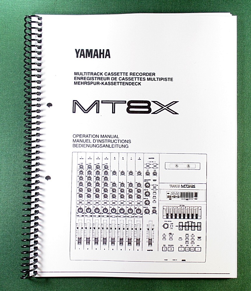 Yamaha MT8X Instruction Manual: 47 Pages & Protective Covers!