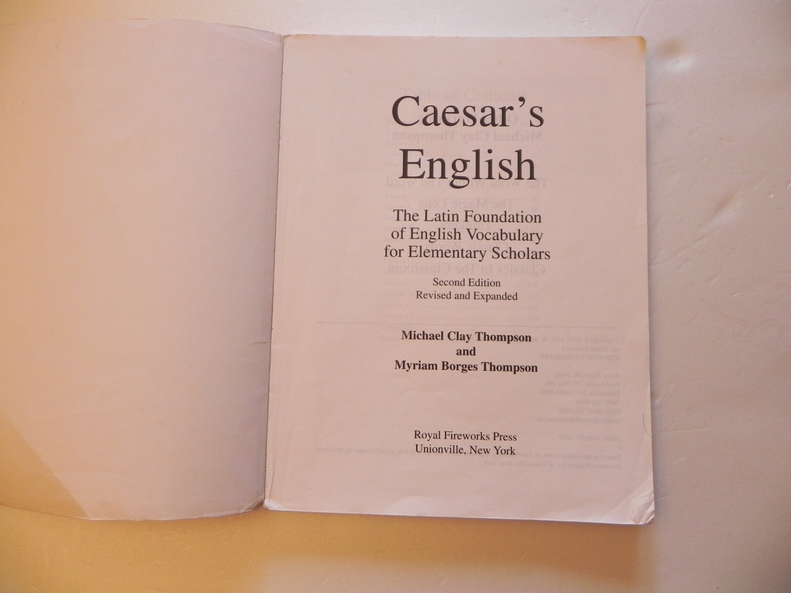 Caesar’s English – Paperback By Michael Thompson – Royal Firewoks Press