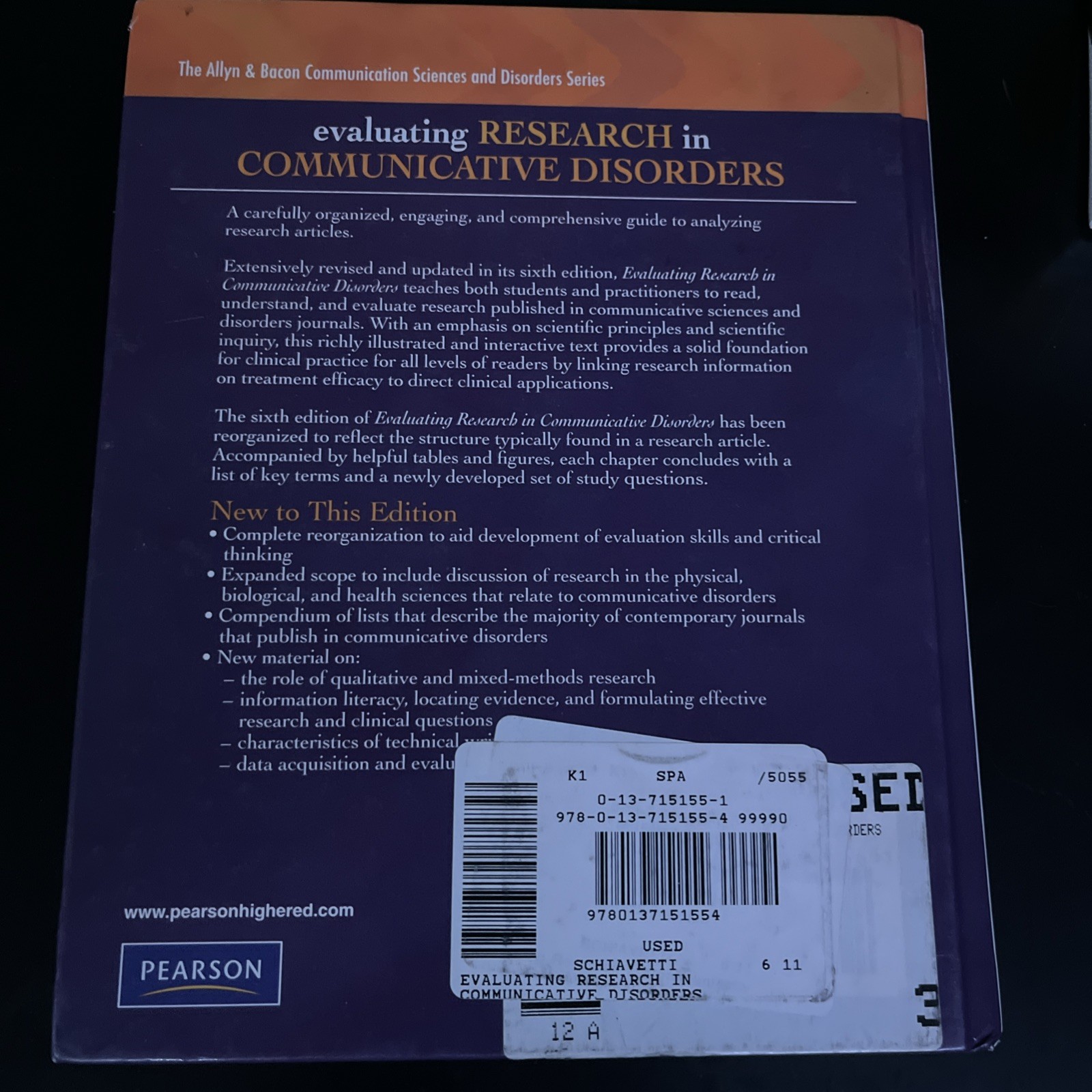 Evaluating Research in Communication Disorders. Sixth Edition