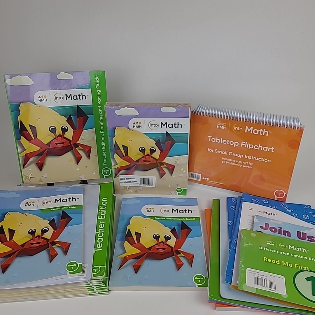 HMH into Math – Grade 1 COMPLETE SET Teacher Edition, Student Workbooks, Extras
