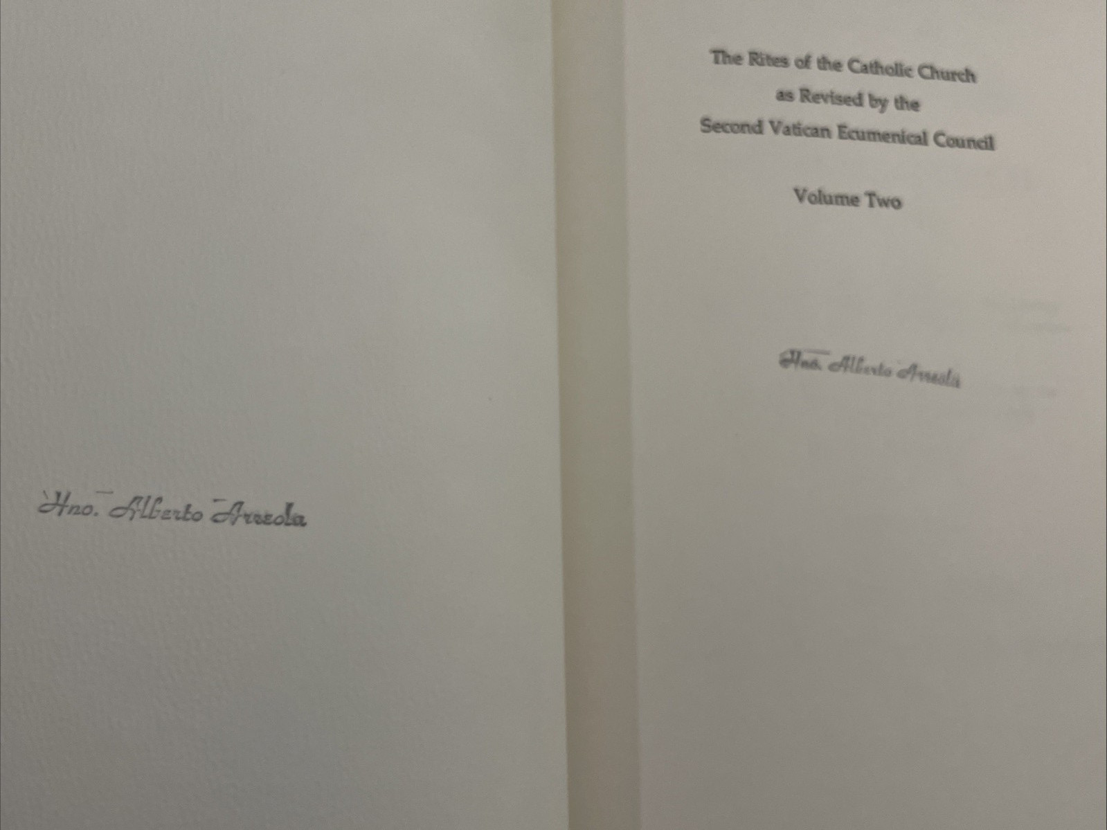 The Rites of the Catholic Church Volumes 1 & 2 Set 1990-1991 Paperback