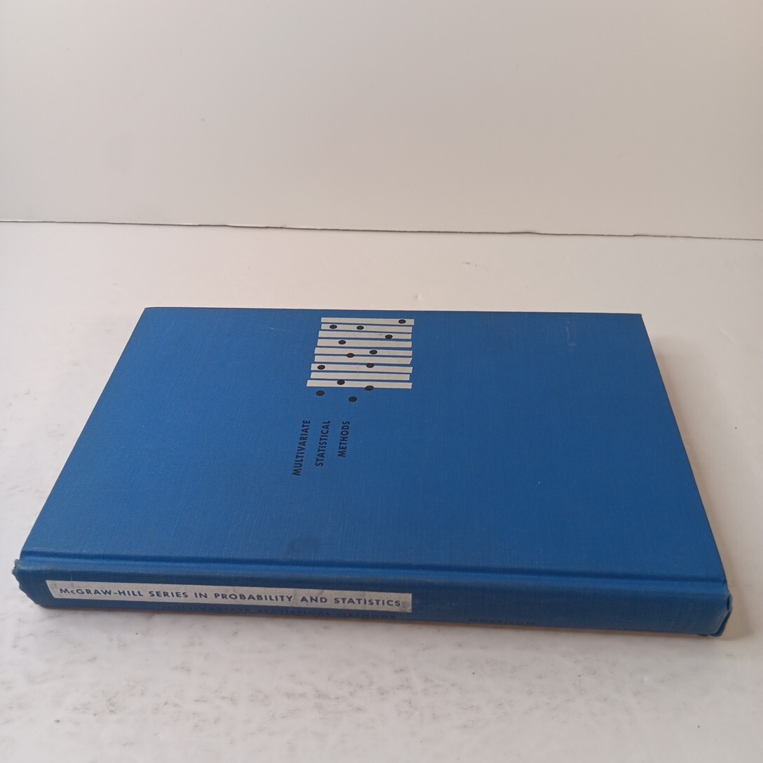Multivariate Statistical Methods by Donald F. Morrison HC (1967)