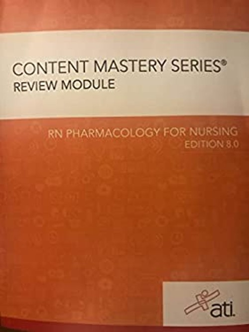 RN Pharmacology for Nursing 8.0 ATI