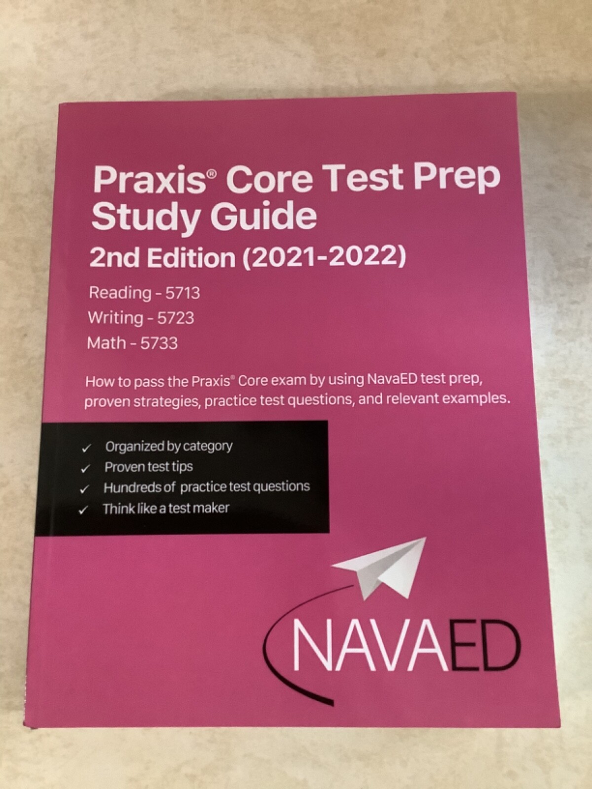 Praxis Core Test Prep Study Guide 2nd edition 2021-2022 NavaEd Reading writing m