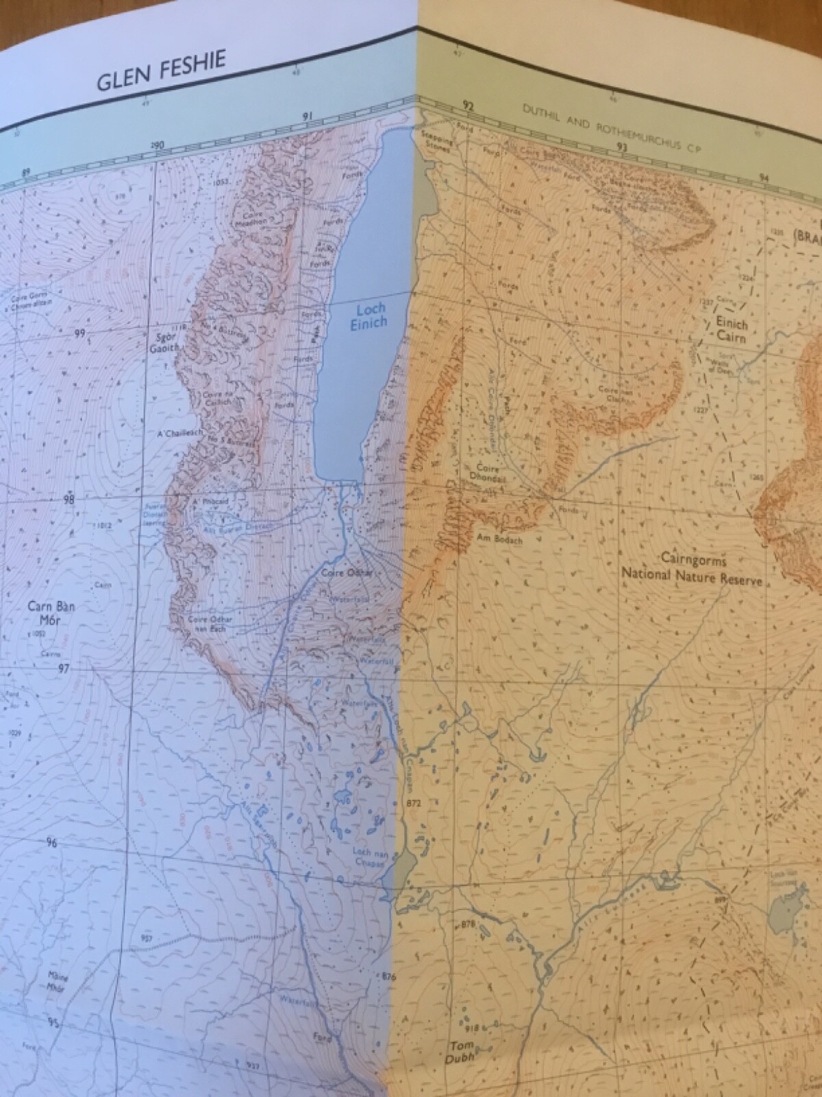 1975 Ordnance Survey Pathfinder Map 254 NN 89/99 Glen Feshie (incl Ben Macdui )