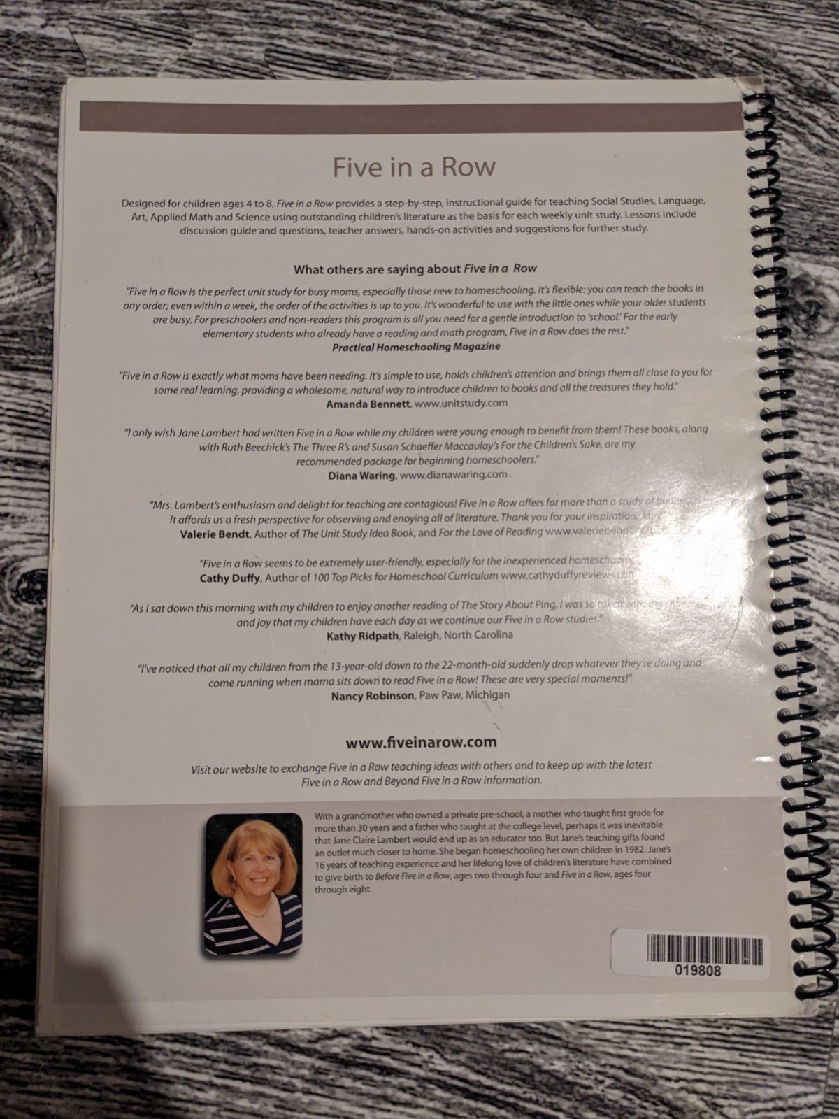 Five in a Row Volume 1 by Jane C. Lambert (1997, Spiral)