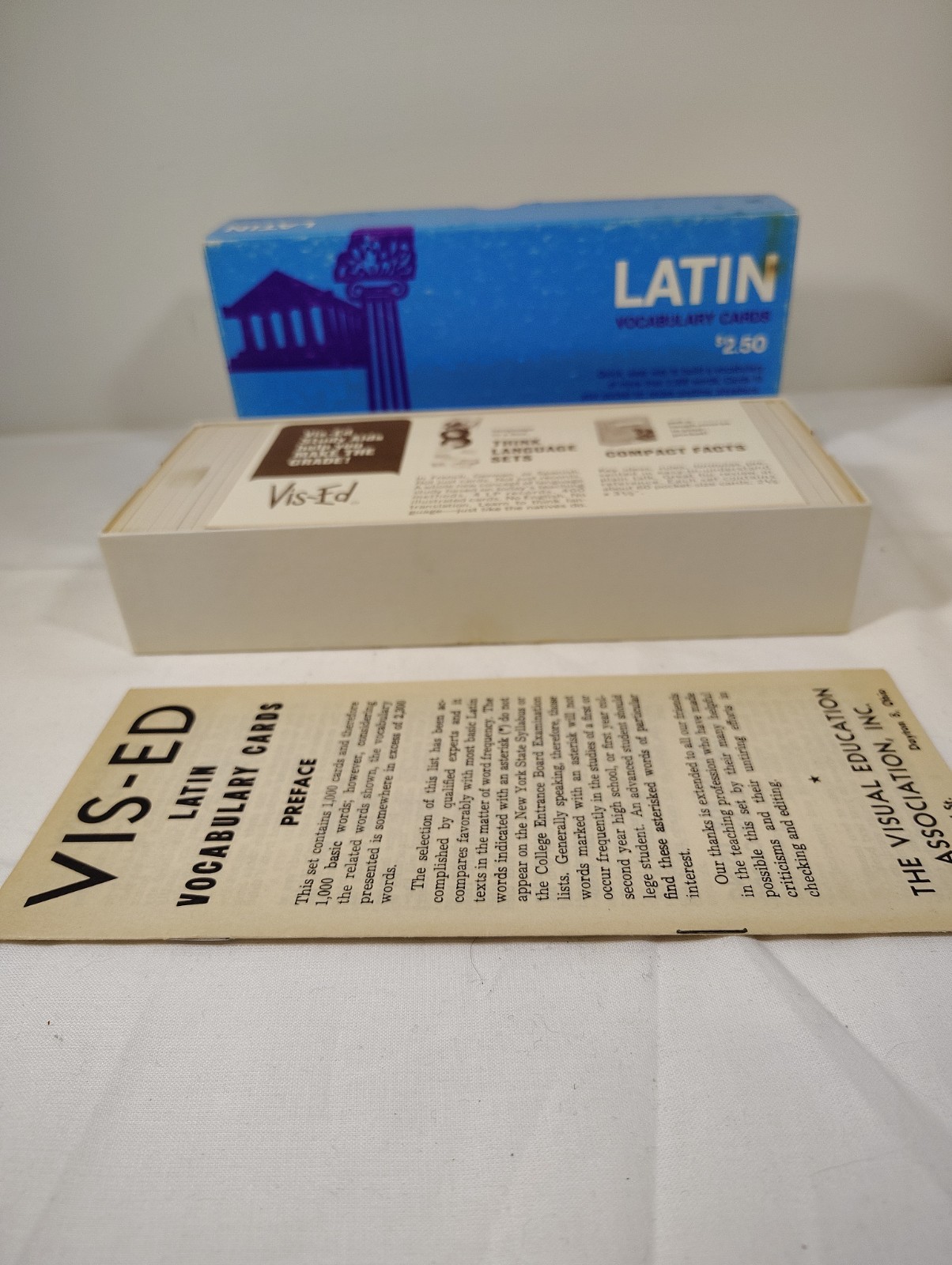 Vintage 1990 Latin Vocabulary Cards by Vis-Ed Learn