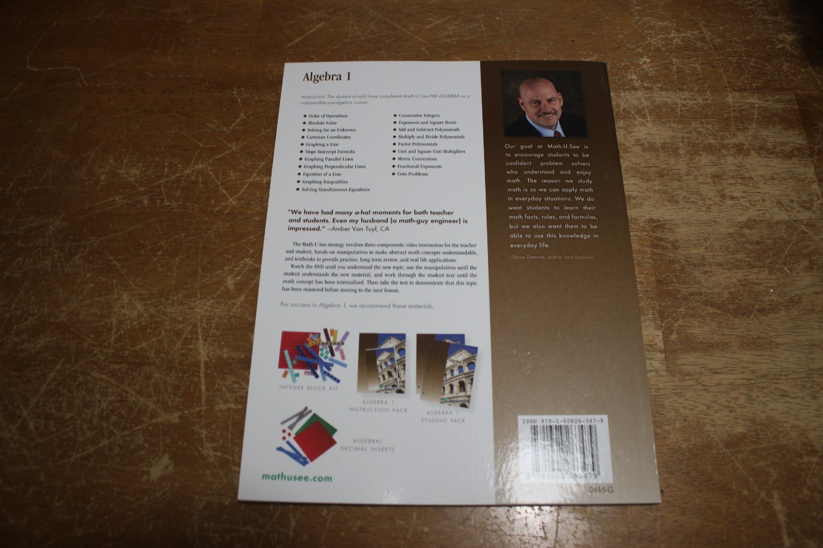 NEW Math U See Algebra 1 Tests Book Paperback