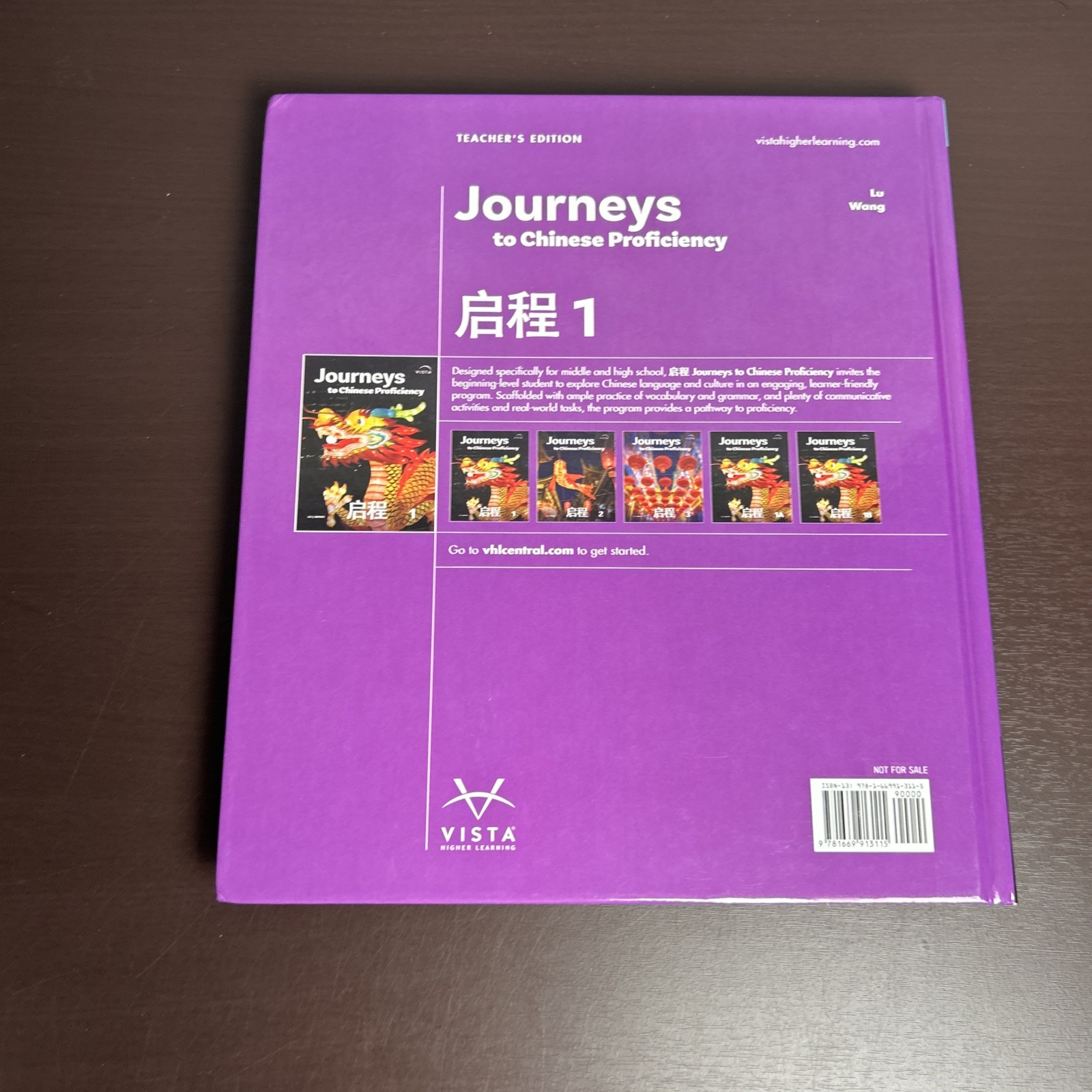 Journeys to Chinese Proficiency 1 Vista Higher Learning Teacher’s Ed 2025 HC NEW
