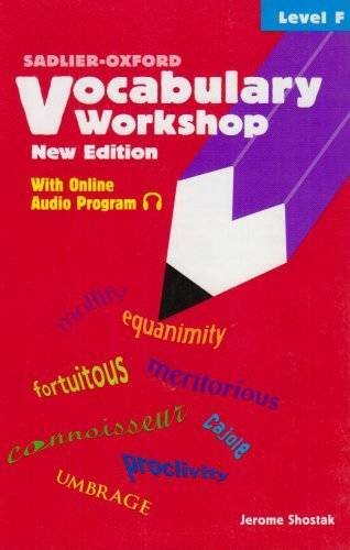 Vocabulary Workshop: Level F – Paperback By Shostak, Jerome – VERY GOOD