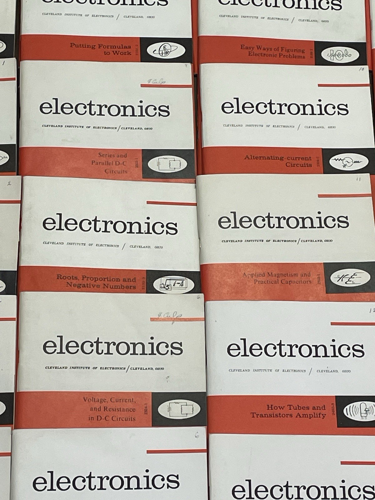 Lot Of 56 Cleveland Institute Of Electronics (CIE) Auto-Programmed Lessons