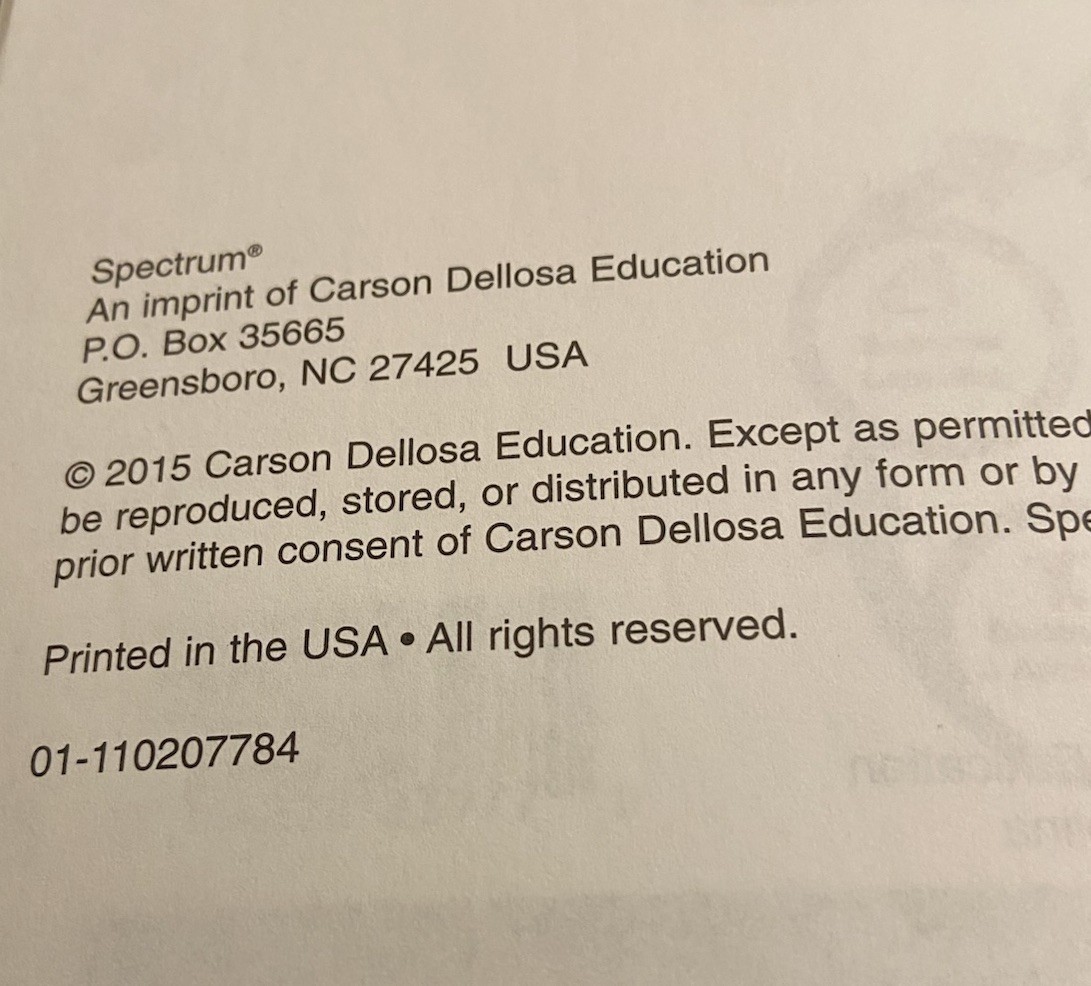 Set Of 5 Carson Dellosa Spectrum Grade 1 Language Arts Workbooks Homeschool