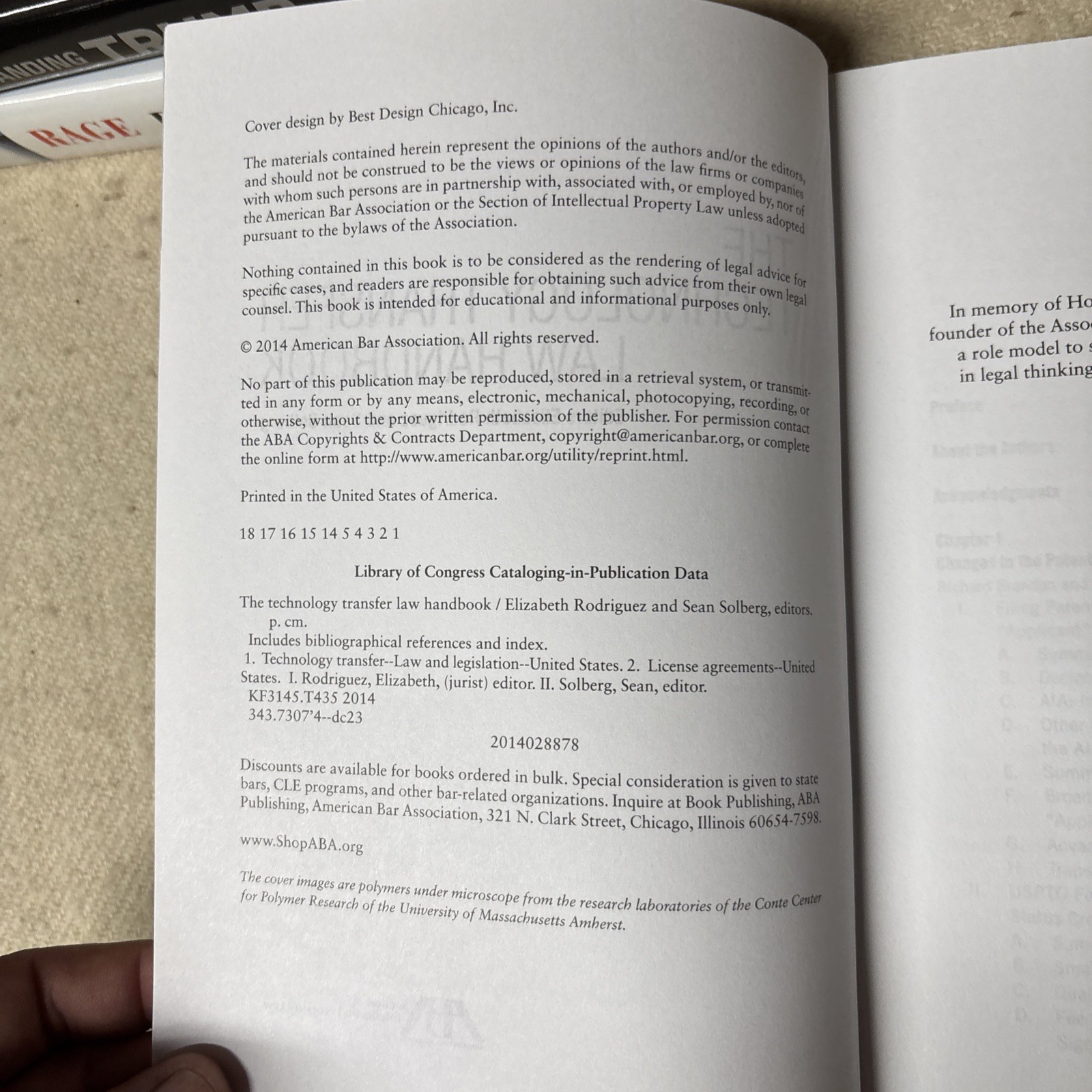 Technology Transfer Law Handbook by Elizabeth Rodriguez & Sam Solberg 2014