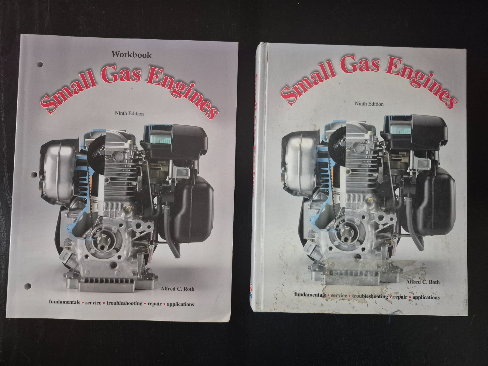 Small Gas Engines Alfred C. Roth Textbook 9th Ed 2008 Hardcover and workbook