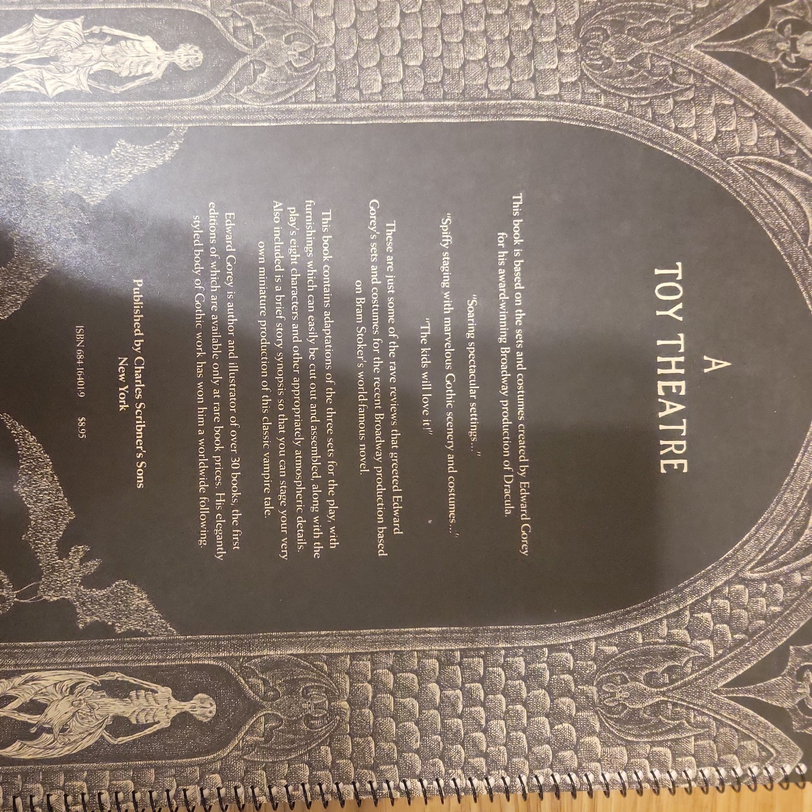 Edward Gorey Dracula Toy Theatre First Edition Broadway Sets Costumes Spiral