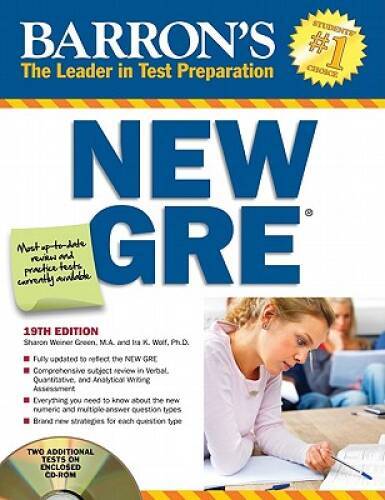 Barron’s New GRE with CD-ROM, 19th Edition (Barron’s GRE (W/CD)) – VERY GOOD