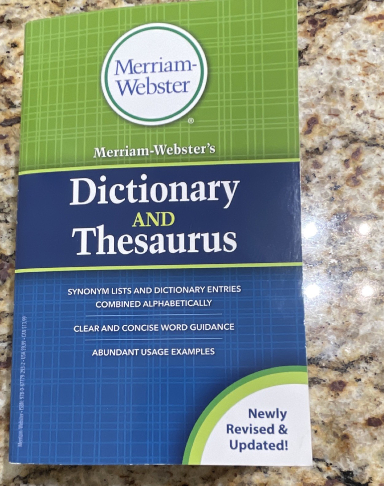 Merriam-Webster Dictionary & Thesaurus Newly Revised & Updated Paperback 2009