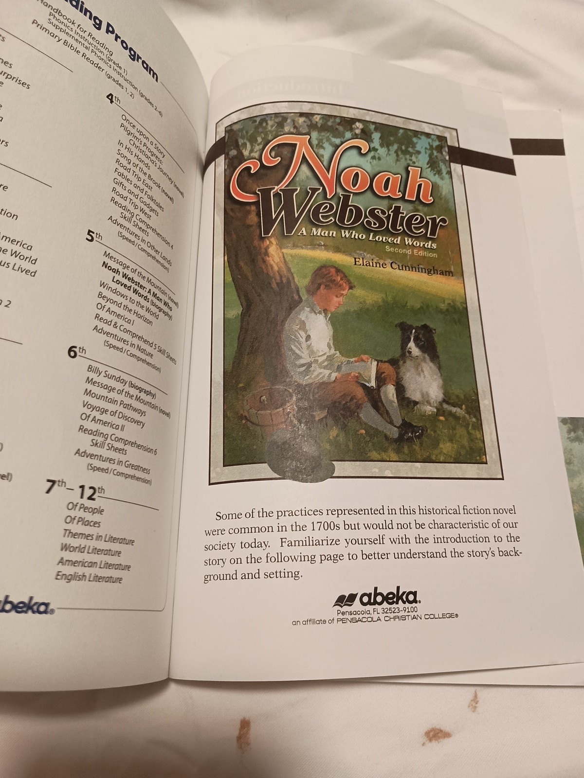 Abeka Noah Webster: A Man Who Loved Words – Second Edition Abeka Reading Program