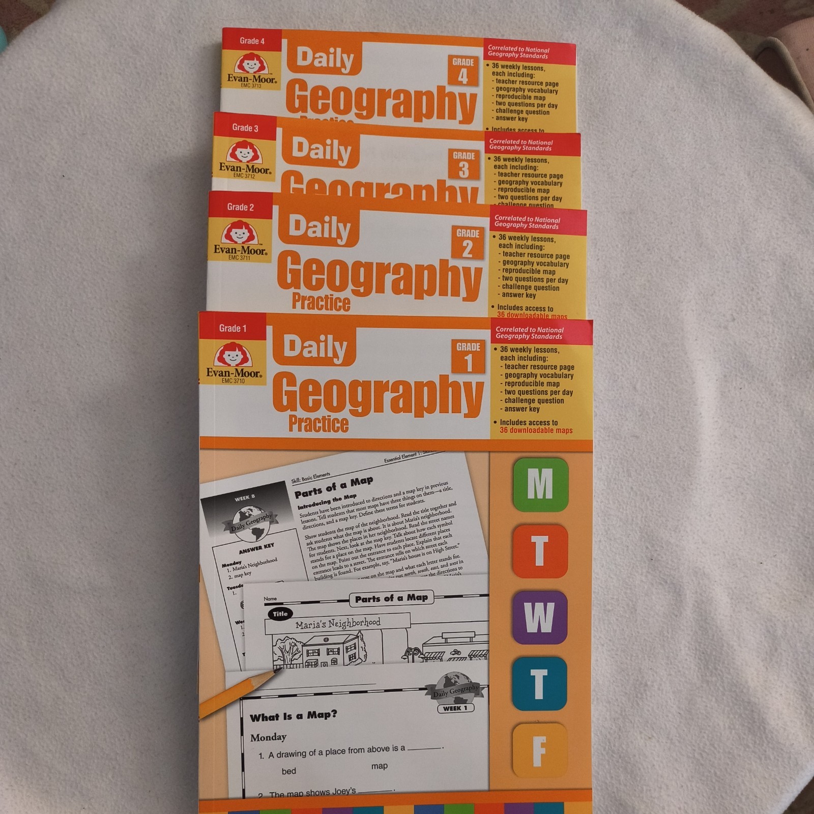 Daily Geography Practice Grades 1-4 by Evan-Moor NEW